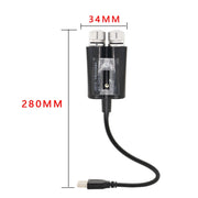 Car Two-color USB Star Dome Light Atmosphere Laser Projection Decorative Light, Constantly Bright Version(Red Blue)