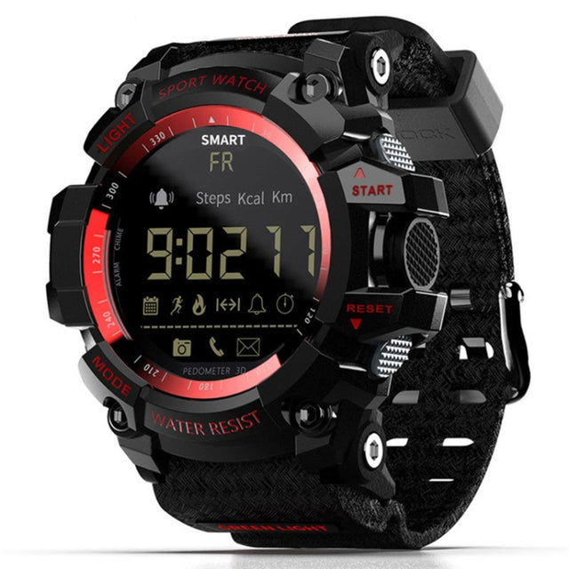 Lokmat MK16 LCD Screen 50m Water-resistant Smart Watch, Support Information Reminder / Remote Camera / Walking Motion Monitor(Red)