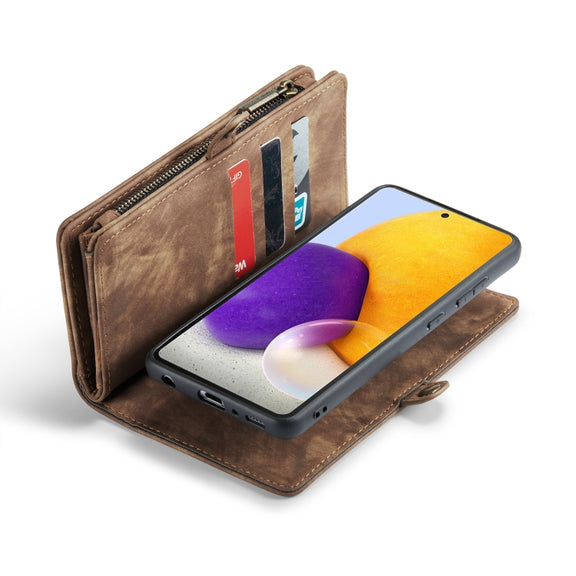 For Samsung Galaxy S21 5G CaseMe-008 Detachable Multifunctional Flip Leather Phone Case(Brown)