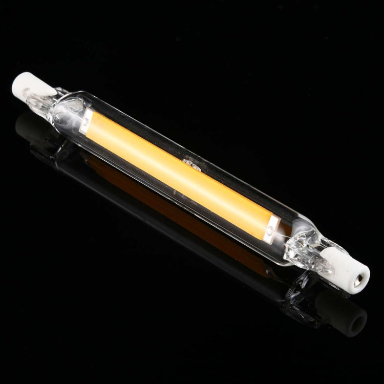 R7S 110V 7W 118mm COB LED Bulb Glass Tube Replacement Halogen Lamp Spot Light(3000K Warm Light)