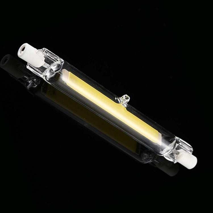 R7S 220V 13W 118mm COB LED Bulb Glass Tube Replacement Halogen Lamp Spot Light(6000K White Light)