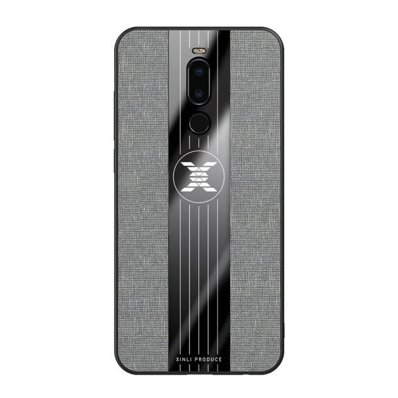 For Meizu Note 8 XINLI Stitching Cloth Texture Shockproof TPU Protective Case(Grey)