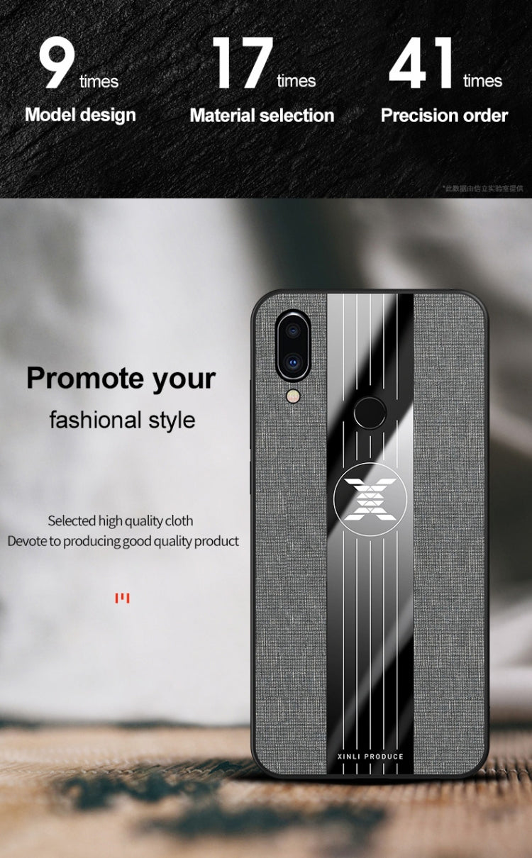 For Meizu Note 9 XINLI Stitching Cloth Texture Shockproof TPU Protective Case(Red)