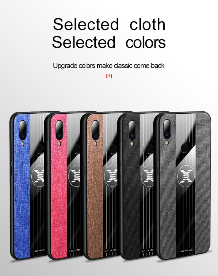 For Meizu Note 9 XINLI Stitching Cloth Texture Shockproof TPU Protective Case(Red)