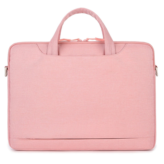 For 15-15.6 inch Laptop Multi-function Laptop Single Shoulder Bag Handbag(Pink)