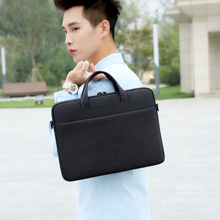 For 15-15.6 inch Laptop Multi-function Laptop Single Shoulder Bag Handbag(Black)