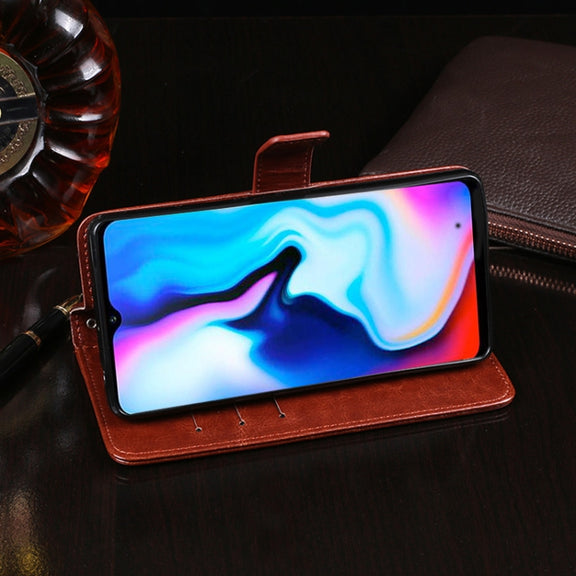 For Lenovo K12 idewei Crazy Horse Texture Horizontal Flip Leather Case with Holder & Card Slots & Wallet(Brown)