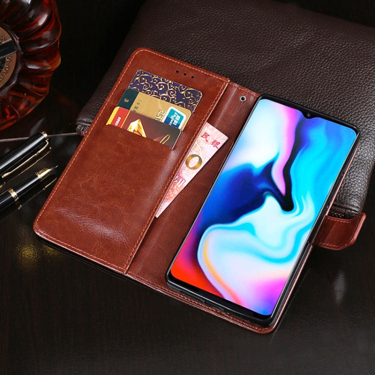For Lenovo K12 idewei Crazy Horse Texture Horizontal Flip Leather Case with Holder & Card Slots & Wallet(Brown)
