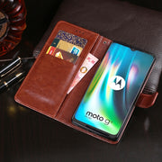 For Lenovo K12 Note idewei Crazy Horse Texture Horizontal Flip Leather Case with Holder & Card Slots & Wallet(Brown)
