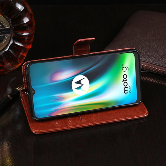 For Lenovo K12 Note idewei Crazy Horse Texture Horizontal Flip Leather Case with Holder & Card Slots & Wallet(Dark Blue)