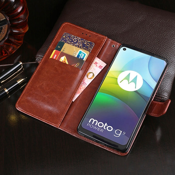 For Lenovo K12 Pro idewei Crazy Horse Texture Horizontal Flip Leather Case with Holder & Card Slots & Wallet(Red)