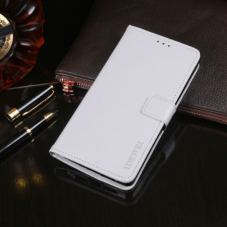 For Lenovo K12 Pro idewei Crazy Horse Texture Horizontal Flip Leather Case with Holder & Card Slots & Wallet(White)