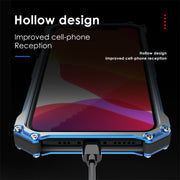 For iPhone 11 Pro R-JUST Shockproof Dustproof Armor Metal Protective Case(Blue)