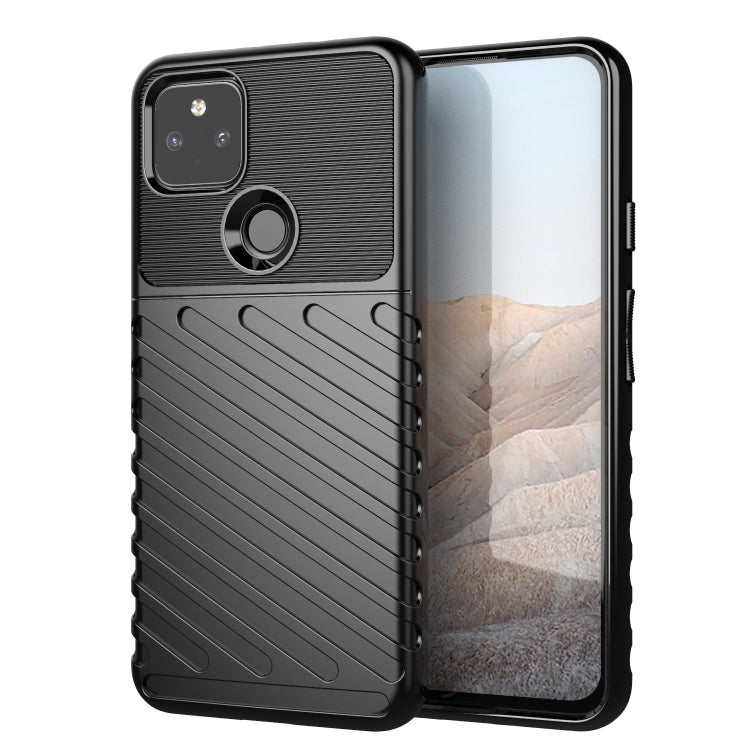 For Google Pixel 5A Thunderbolt Shockproof TPU Protective Soft Case(Black)