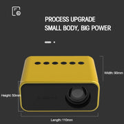 T500 1920x1080P 80 Lumens Portable Mini Home Theater LED HD Digital Projector With Remote Control & Adaptor(Black)