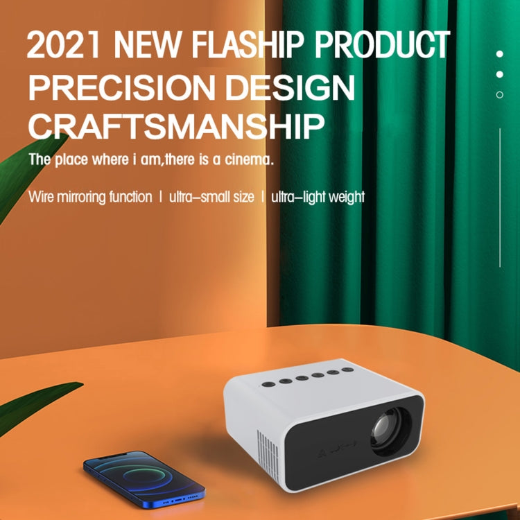 T500 1920x1080P 80 Lumens Portable Mini Home Theater LED HD Digital Projector With Remote Control & Adaptor(Black)