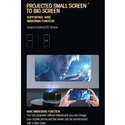 T500 1920x1080P 80 Lumens Portable Mini Home Theater LED HD Digital Projector With Remote Control & Adaptor(Black)