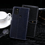 For Blackview A70 idewei Crocodile Texture Horizontal Flip Leather Case with Holder & Card Slots & Wallet(Black)
