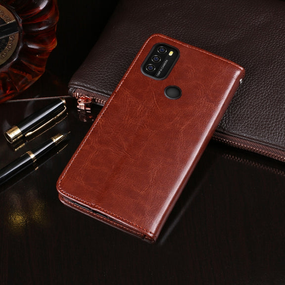 For Blackview A70 idewei Crazy Horse Texture Horizontal Flip Leather Case with Holder & Card Slots & Wallet(Rose Red)