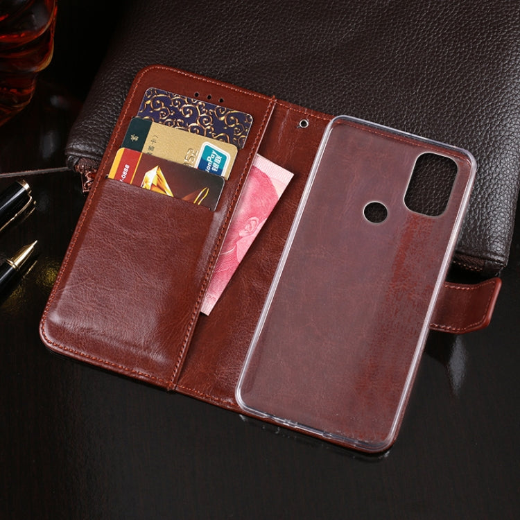 For Blackview A70 idewei Crazy Horse Texture Horizontal Flip Leather Case with Holder & Card Slots & Wallet(Rose Red)