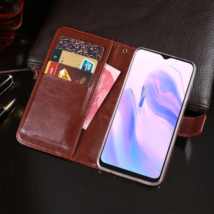 For Blackview A70 idewei Crazy Horse Texture Horizontal Flip Leather Case with Holder & Card Slots & Wallet(Brown)