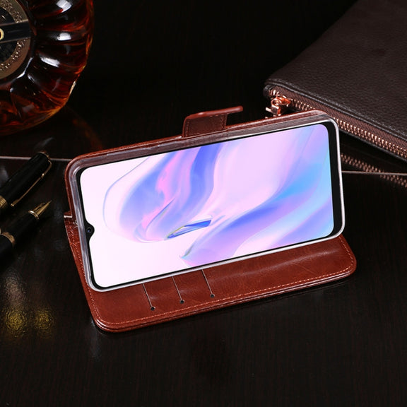 For Blackview A70 idewei Crazy Horse Texture Horizontal Flip Leather Case with Holder & Card Slots & Wallet(Brown)