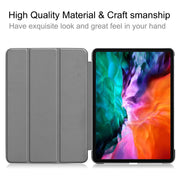 For  iPad Air 13 2024 / Pro 12.9 2022 Custer Texture 3-folding Smart Leather Tablet Case(Black)