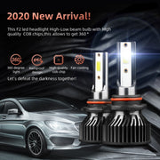 F2 9005 / HB3 / H10 2 PCS DC9-36V / 25W / 6000K / 2500LM IP68 Water-resistant Car LED Headlight(Cold White Light)