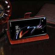 For Meizu 18 Pro idewei Crazy Horse Texture Horizontal Flip Leather Case with Holder & Card Slots & Wallet(Brown)