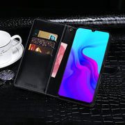 For Blackview A80S idewei Crocodile Texture Horizontal Flip Leather Case with Holder & Card Slots & Wallet(Black)