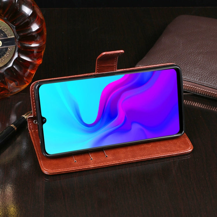 For Blackview A80S idewei Crazy Horse Texture Horizontal Flip Leather Case with Holder & Card Slots & Wallet(Brown)