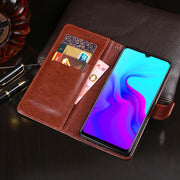 For Blackview A80S idewei Crazy Horse Texture Horizontal Flip Leather Case with Holder & Card Slots & Wallet(Brown)