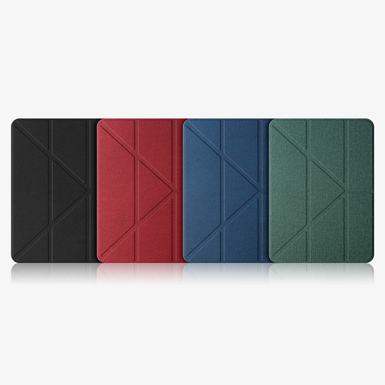 For iPad Pro 11 2022 / 2021 / 2020 MMutural Multi-fold Smart Leather Tablet Case(Dark Green)
