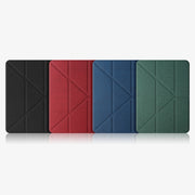 For iPad Pro 11 2022 / 2021 / 2020 MMutural Multi-fold Smart Leather Tablet Case(Dark Green)