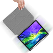 For iPad Pro 11 2022 / 2021 / 2020 MMutural Multi-fold Smart Leather Tablet Case(Dark Green)