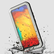 For Samsung Galaxy A42 LOVE MEI Metal Shockproof Water-resistant Dustproof Protective Case with Glass(Silver)