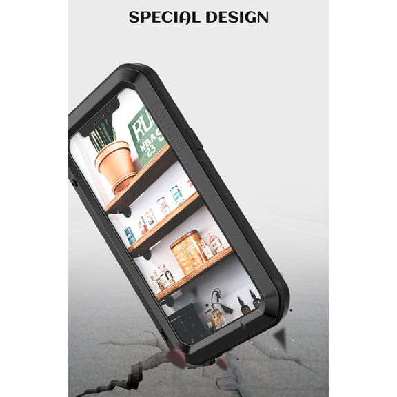 For iPhone 12 LOVE MEI Metal Shockproof Life Water-resistant Dustproof Protective Case(Yellow)