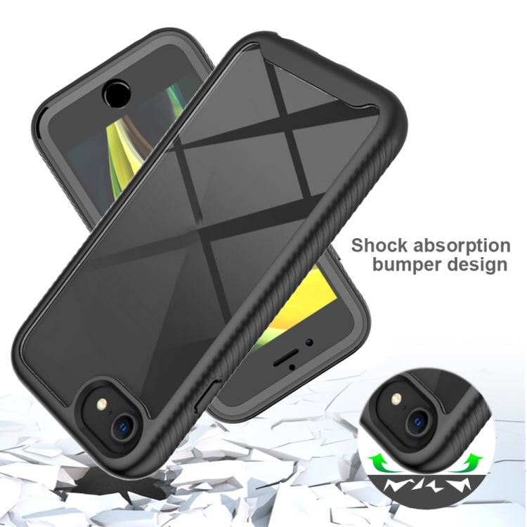 For iPhone SE 2022 / SE 2020 / 8 / 7 Starry Sky Solid Color Series Shockproof PC + TPU Case with PET Film(Royal Blue)