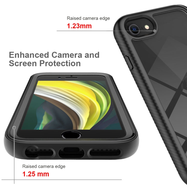 For iPhone SE 2022 / SE 2020 / 8 / 7 Starry Sky Solid Color Series Shockproof PC + TPU Case with PET Film(Royal Blue)