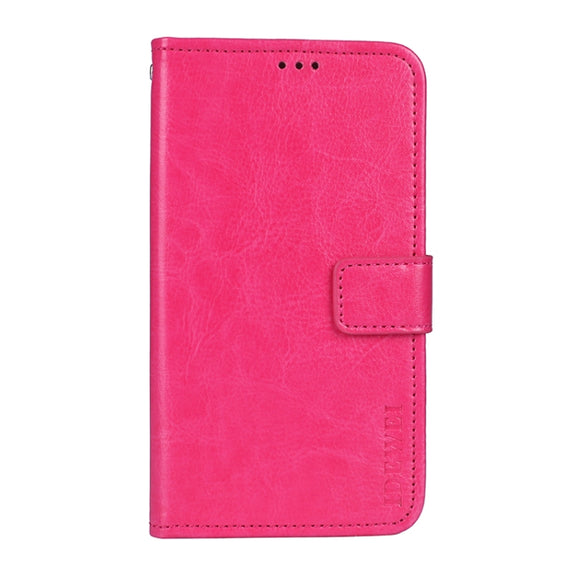 For Ulefone Armor 11 5G idewei Crazy Horse Texture Horizontal Flip Leather Case with Holder & Card Slots & Wallet(Rose Red)