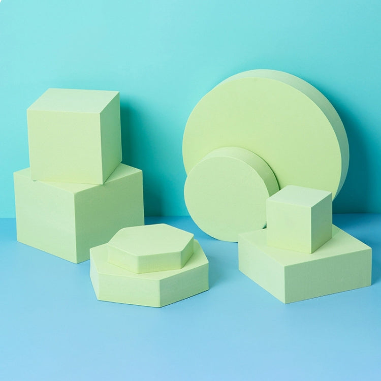 8 in 1 Different Sizes Geometric Cube Solid Color Photography Photo Background Table Shooting Foam Props(Green)
