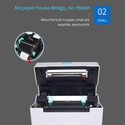 POS-9220 100x150mm Thermal Express Bill Self-adhesive Label Printer, USB with Holder Version, EU Plug