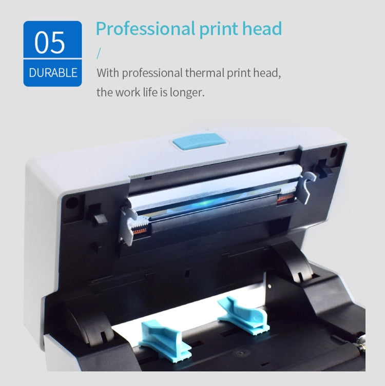 POS-9220 100x150mm Thermal Express Bill Self-adhesive Label Printer, USB with Holder Version, EU Plug