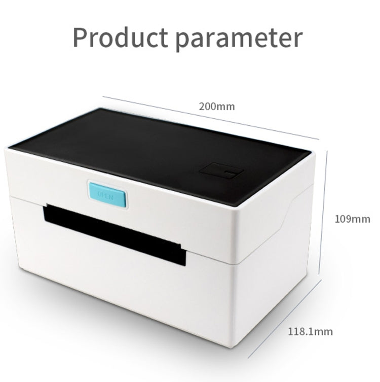 POS-9220 100x150mm Thermal Express Bill Self-adhesive Label Printer, USB with Holder Version, US Plug
