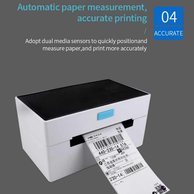 POS-9220 100x150mm Thermal Express Bill Self-adhesive Label Printer, USB with Holder Version, US Plug