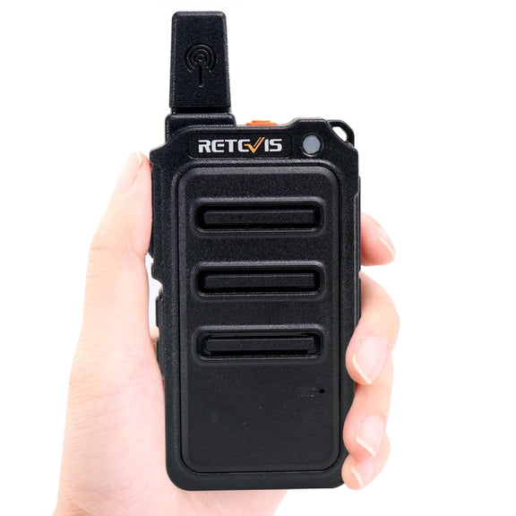 1 Pair RETEVIS RT19 22CHS FRS Two Way Radio Handheld Walkie Talkie, US Plug(Black)