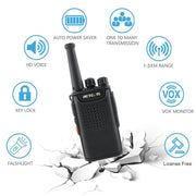 RETEVIS RT67 0.5W PMR446 16CHS Two Way Radio Mini Handheld Walkie Talkie, EU Plug(Black)