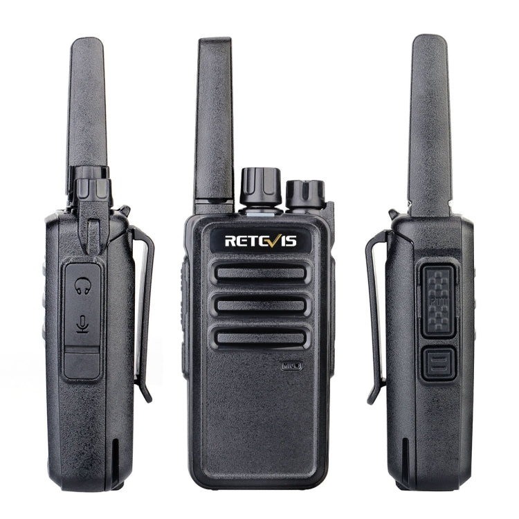 1 Pair RETEVIS RT668 0.5W PMR446 16CHS Two Way Radio Handheld Walkie Talkie, EU Plug(Black)