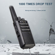 1 Pair RETEVIS RT668 0.5W PMR446 16CHS Two Way Radio Handheld Walkie Talkie, EU Plug(Black)