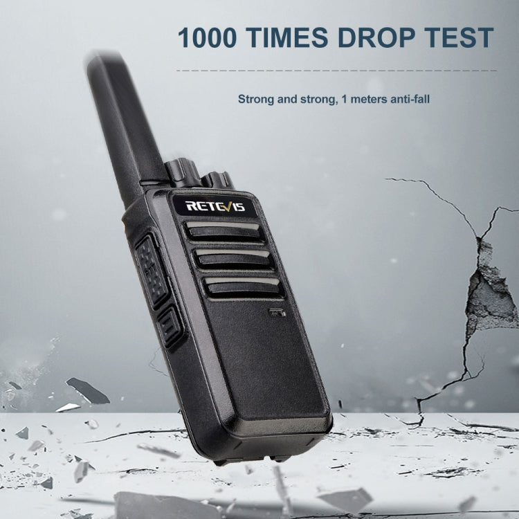 1 Pair RETEVIS RT668 0.5W PMR446 16CHS Two Way Radio Handheld Walkie Talkie, EU Plug(Black)